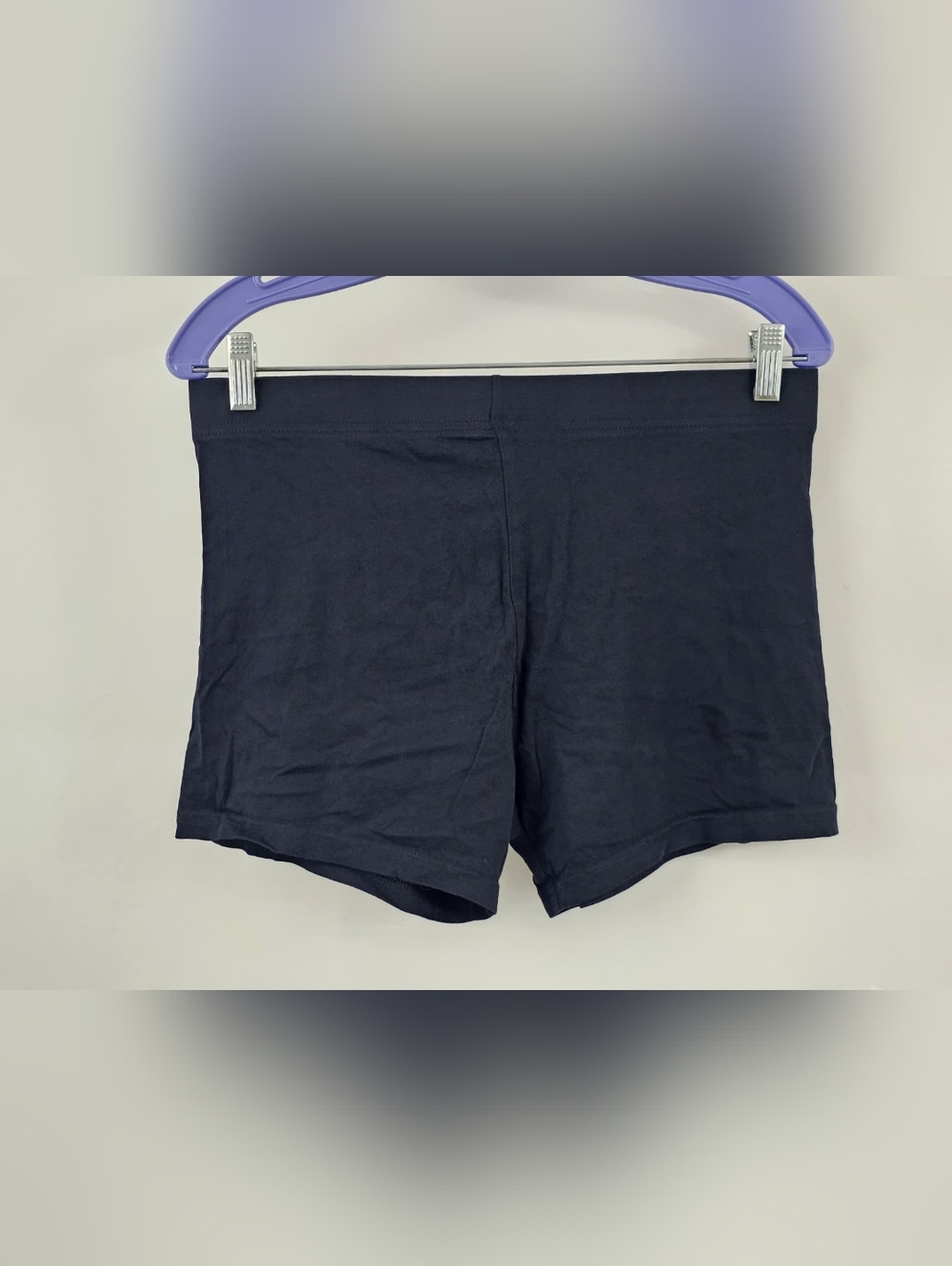 Serra Black High Rise 4" Inseam Workout Bike Shorts, Sz L